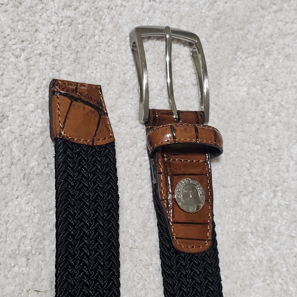 Pebble Beach Men's Belt‎ Leather Ends, Weave inner Size 44 Golf Belt - Picture 4 of 6